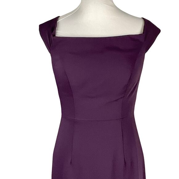 BILL LEVKOFF Dress Bridesmaid Formal Plum Long NWT Cocktail Satin 4 Mother Bride - Picture 5 of 16